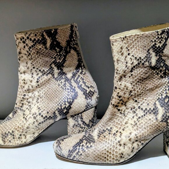 Free People Moonlight Snake Leather Boots  Size 40.5 / 9.5 - Picture 6 of 6